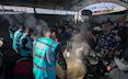 Our partners, WFP staff, distributing hot cooked meals in Gaza