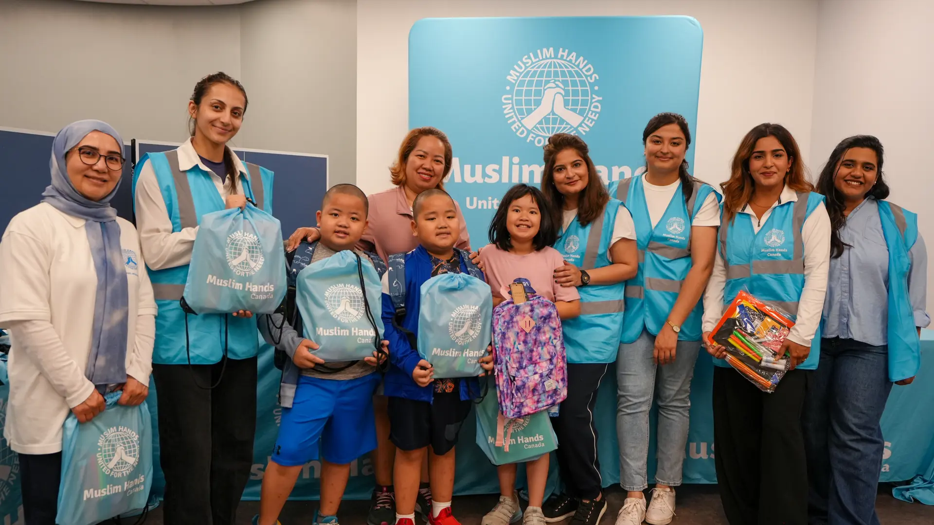 Muslim Hands Canada distributed backpacks and school supplies to more than 200 GTA students, helping them start the school year prepared and confident. 