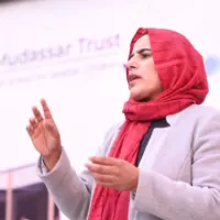 A teacher at Al Muddasar facility