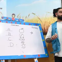Wali Shah teaching a class